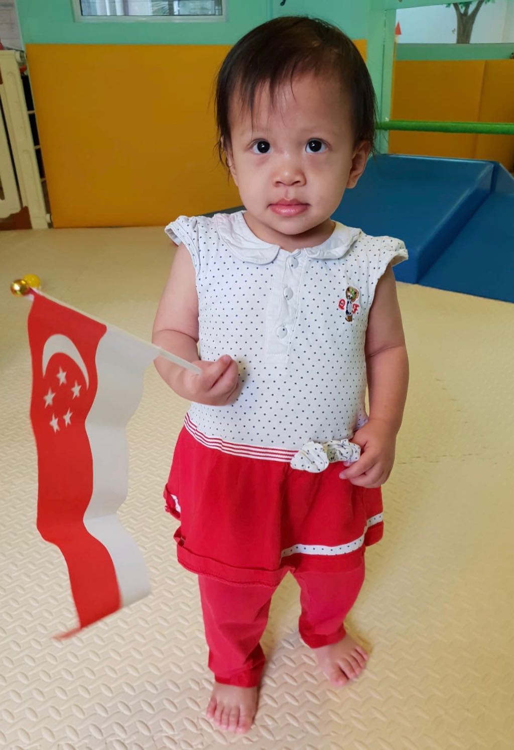 Infant with National Flag